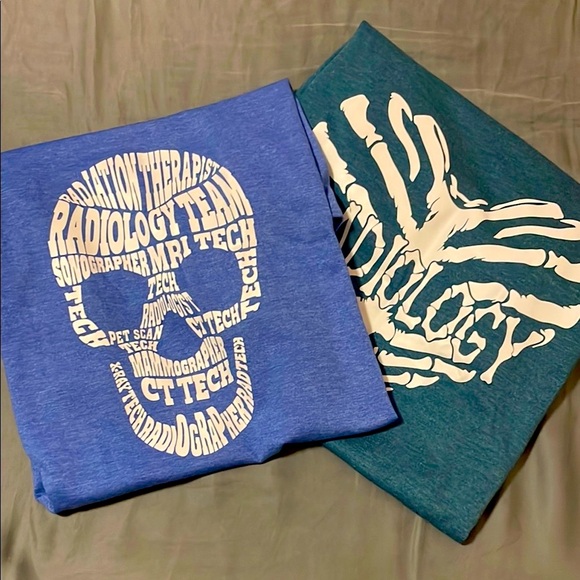 Radiology Graphic Tees - Blue and Green - Picture 1 of 3